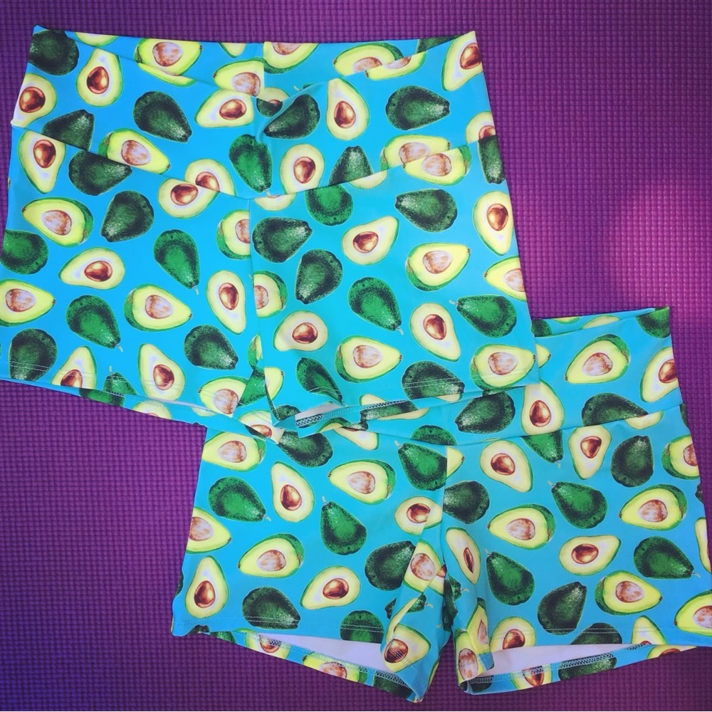 Avocado workout shorts for women